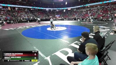 D2-113 lbs Cons. Semi - Brent Krejcarek, Kewaskum vs Carson Blohowiak, Luxemburg-Casco