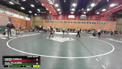 184 lbs Champ. Round 1 - Isaac Villalobos, Bakersfield vs Andres Carrillo, Santa Ana