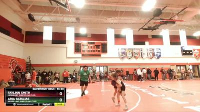 55-60 lbs Round 2 - Aria Barajas, Moses Lake Wrestling Club vs Faylinn Smith, Lionheart Wrestling Club