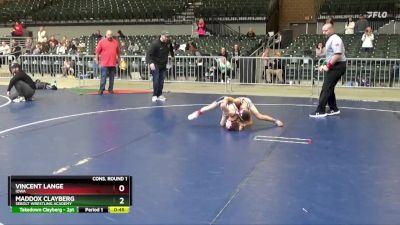 63 lbs Cons. Round 1 - Maddox Clayberg, Sebolt Wrestling Academy vs Vincent Lange, Iowa