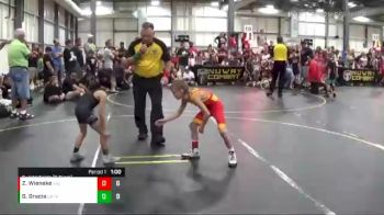 49 lbs Quarterfinals (8 Team) - Zayne Wieneke, East Kansas Eagles vs Gaberial Gracia, Untouchables Purple