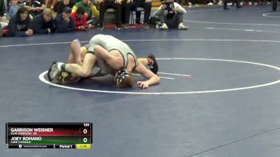 120 lbs 1st Place Match - Joey Romano, Lake Catholic vs Garrison Weisner, Clay (Oregon), OH