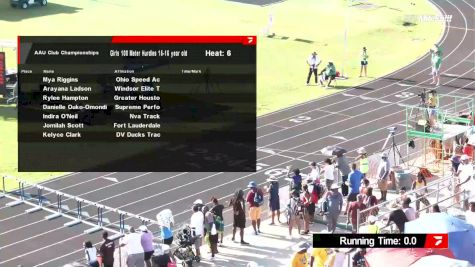 Youth Girls' 100m Hurdles, Prelims 6 - Age 15-16