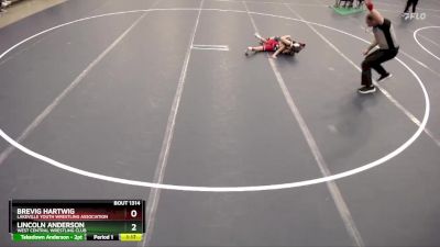 Semifinal - Lincoln Anderson, West Central Wrestling Club vs Brevig Hartwig, Lakeville Youth Wrestling Association