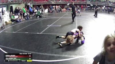 59-62 lbs 1st Place Match - Millianna May, Chase County Wrestling Club vs Emma Jessen, Battle Creek Brave Elite