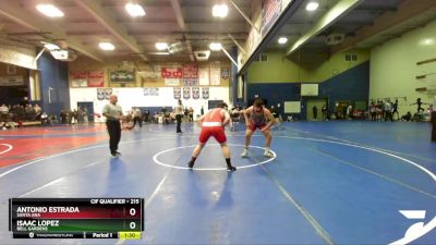 215 lbs Champ. Round 1 - Isaac Lopez, Bell Gardens vs Antonio Estrada, Santa Ana