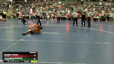 90 lbs Semifinal - DaMarkus Borman, Legends Of Gold vs Kayden Young, DC Elite