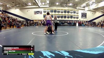 165 lbs Quarterfinal - Cole Walton, Aurora vs Broderick Barth, Fremont Ross