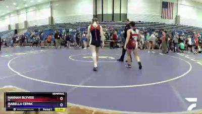 127 lbs Semifinal - Hannah Blyveis, MI vs Isabella Cepak, MI