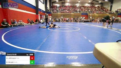 70 lbs Consi Of 8 #2 - Austin Johnson, Pirate Wrestling Club vs Brayden Brock, Glenpool Warriors