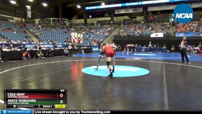 184 lbs Quarterfinal - Reece Worachek, Wisconsin-Parkside vs Cole Gray, Western Colorado