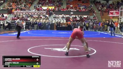 4A 150 lbs Semifinal - Joseph Welsh, Abilene vs Jasper Allison, Fort Scott