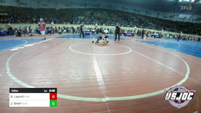 55 lbs Round Of 16 - Bowen Leavitt, Ponca City Wildcat Wrestling vs Jace Shell, R.A.W.