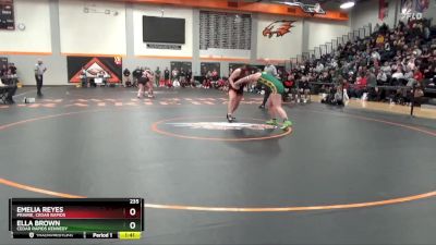 235 lbs Semifinal - Ella Brown, Cedar Rapids Kennedy vs Emelia Reyes, Prairie, Cedar Rapids