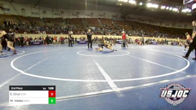 90 lbs 2nd Place - Elissa Cruz, Scrap Yard Training vs Mikayela Valdez, Wesley Wrestling Club