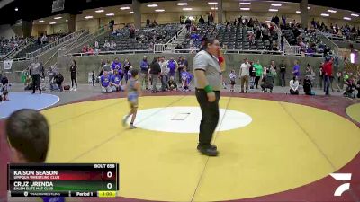 53 lbs Cons. Round 4 - Cruz Urenda, Salem Elite Mat Club vs Kaison Season, Umpqua Wrestling Club