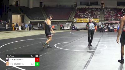 174 lbs 5th Place - Wayne Lamont, Stony Brook vs Emiliano Saucedo, Iowa State WC