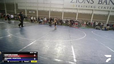 63 lbs Cons. Semi - Zendric Montoya, Utah vs Sawyer Evans, Team Prestige Wrestling