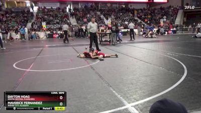 49 lbs Cons. Semi - Dayton Hoag, South Central Punishers vs Maverick Fernandez, Dodge City Academy