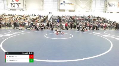 96 lbs Cons. Round 4 - Evan Mason, HF-L Wrestling vs Blake Fetzer, LeRoy Wrestling Club