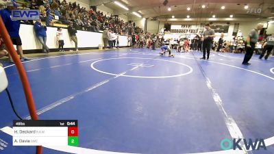 49 lbs Quarterfinal - Hank Deckard, R.A.W. vs Achilles Davie, Salina Wrestling Club