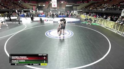 125 lbs Quarterfinal - Damien Pinedo, Legacy Wrestling Center vs Marco Costa, California