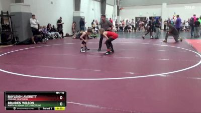 80 lbs Champ. Round 2 - Rayleigh Averett, Coaling Grapplers vs Braiden Wilson, North Alabama Elite Wrestling