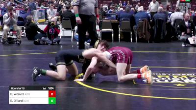 114 lbs Round Of 16 - Braiden Weaver, Altoona vs Reef Dillard, Bethlehem Cath