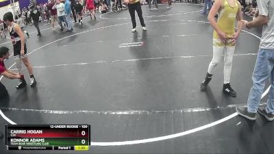 100 lbs Quarterfinal - Carrig Hogan, C2X vs Konnor Adams, Team Bear Wrestling Club