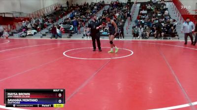 130 lbs Quarterfinal - Maysa Brown, Gray Harbor College vs Savanna Montano, Unattached