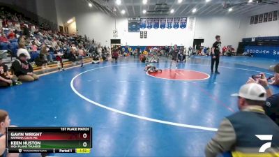 63 lbs 1st Place Match - Gavin Wright, Natrona Colts WC vs Keen Huston, High Plains Thunder