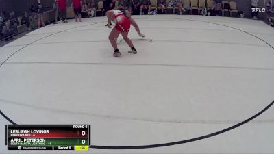 158 lbs Round 6 (8 Team) - APRIL PETERSON, South Dakota Lightning vs Lesliegh Lovings, Nebraska Red