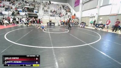 50 lbs Cons. Round 3 - Jaelle Cortez, CA vs Alexsys Jacquez, CO