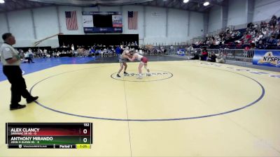 132 lbs Round 2 (3 Team) - Anthony Mirando, John H Glenn HS vs Alex Clancy, Saranac Sr HS