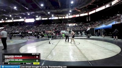 126 lbs Champ. Round 2 - Benjamin Kohler, Wasatch Utah vs Christien Nielsen, Borah