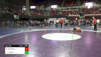 130 lbs Cons. Round 5 - Tyson Taylor, Williston Coyotes vs Ryan Comstock, Heights Wrestling Club
