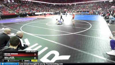 D1-132 lbs Champ. Round 1 - Ben Lauer, Waukesha North vs Bryan Winans, Kaukauna