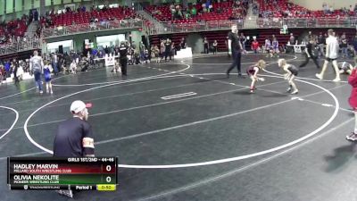 44-46 lbs 2nd Place Match - Hadley Marvin, Millard South Wrestling Club vs Olivia Nekolite, Pioneer Wrestling Club