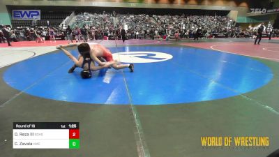 145 lbs Round Of 16 - Daniel Reza III, South Bakersfield High School vs Carlos Zavala, Hillsboro Mat Club