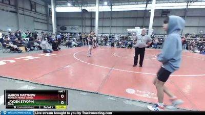 105 lbs Champ. Round 2 - Jayden Styopin, Kuna vs Aaron Matthew, Meridian Middle School