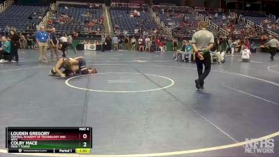 3A 220 lbs Champ. Round 1 - Colby Mace, Fred T Foard vs Louden Gregory, Central Academy Of Technology And Arts