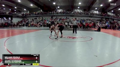 110 lbs Cons. Round 5 - Gaven Schreiner, Marceline Kids Wrestling Club vs William Fevold, Ozark Youth Wrestling-AAA