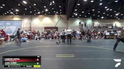 125 lbs Round 1 (6 Team) - Cade Zuber, Indiana Outlaws White vs Landon Sopha, Mi Mafia Black