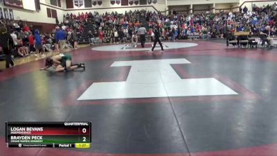 JV-10 lbs Quarterfinal - Brayden Peck, Cedar Rapids Kennedy vs Logan Bevans, Independence