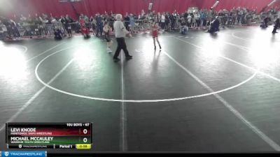 67 lbs Champ. Round 2 - Levi Knode, Manitowoc Ships Wrestling vs Michael McCauley, Warrior Youth Wrestling