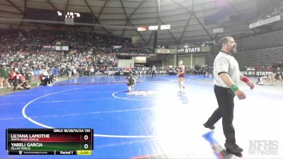 Girls 1B/2B/1A/2A 130 Quarterfinal - Lilyana Lamothe, White River (Girls) vs Yareli Garcia, Zillah (Girls)