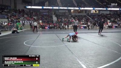 60 lbs Quarterfinal - Eleanor Kelemete, Chaparral Kids vs Kazy Gilson, Spring Hill Wrestling Club