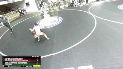 90 lbs Quarterfinal - Ximena Bermudez, Imperial Valley Panthers Wrestling vs Olivia Marie Gonzales, California