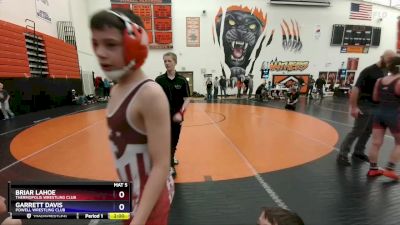 106 lbs Round 2 - Garrett Davis, Powell Wrestling Club vs Briar Lahoe, Thermopolis Wrestling Club