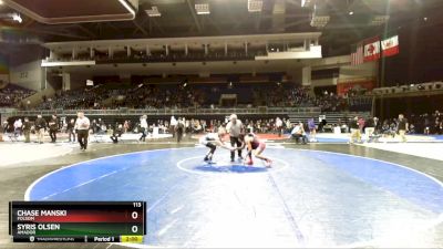 113 lbs Quarterfinal - Syris Olsen, Amador vs Chase Manski, Folsom